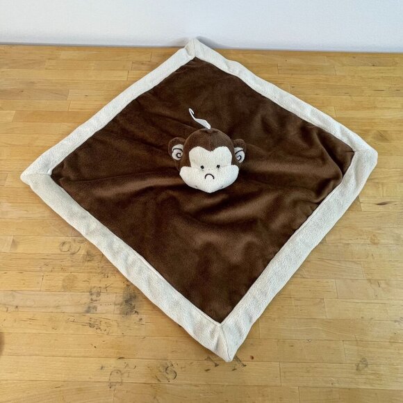 Tiddliwinks Monkey Security Blanket Lovey Lovie Plush Brown Cream - Picture 2 of 6
